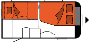 2020 Hobby DeLuxe 400 SFe nachtindeling