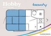 Hobby Beachy 360 model 2021 plattegrond slapen