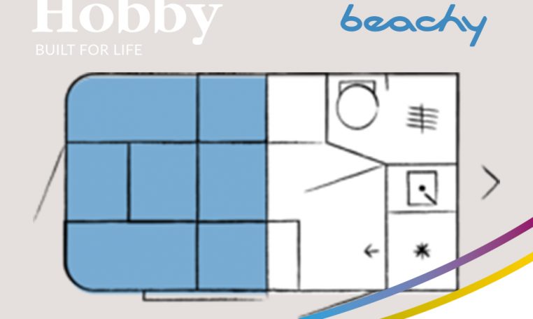 Hobby Beachy 360 model 2021 plattegrond slapen