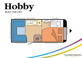 Hobby De Luxe 460 UFe model 2022 Cannenburg Plattegrond