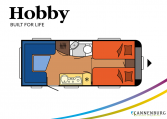 Hobby Excellent 495 UL model 2022 Cannenburg plattegrond