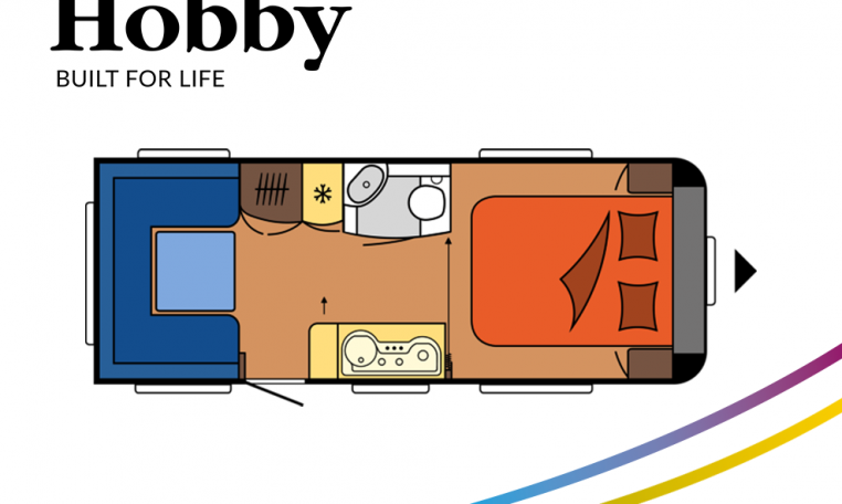 Hobby Excellent 540 UFf model 2022 Cannenburg plattegrond