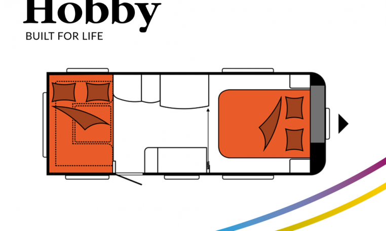 Hobby Excellent 540 UFf model 2022 Cannenburg plattegrond slapen