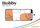 Hobby Excellent Edition 460 UFe model 2022 Cannenburg plattegrond slapen