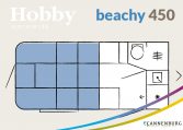 hobby Beachy 450 plattegrond slapen model 2022