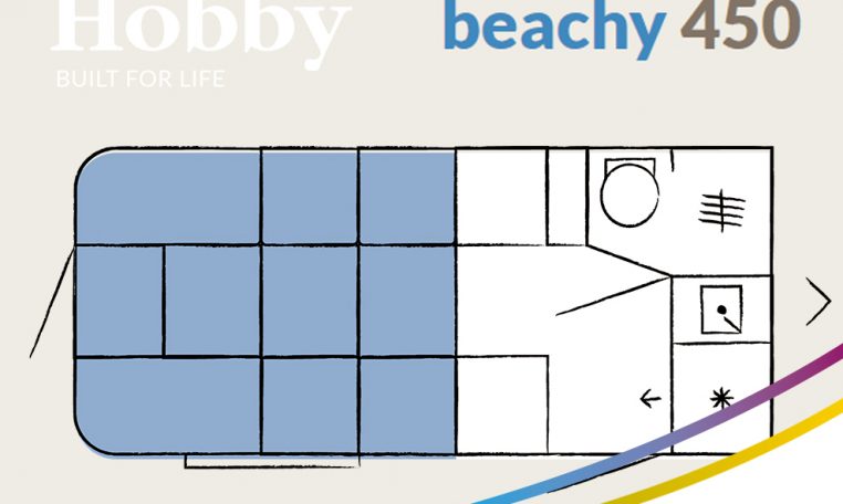 hobby Beachy 450 plattegrond slapen model 2022