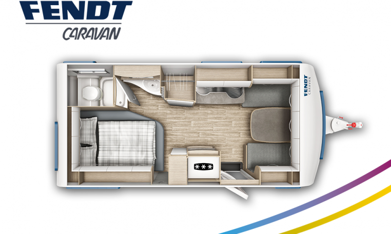 Fendt Bianco Active 465 SFH model 2022 plattegrond bedden slapen