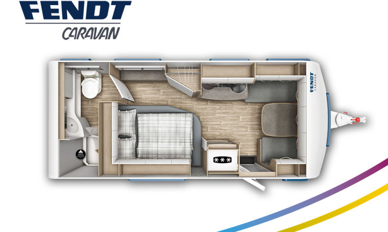 Fendt Bianco Active 515 SD model 2022 plattegrond bedden slapen