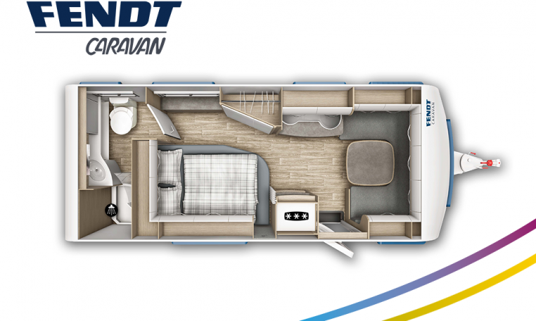 Fendt Bianco Active 550 SD model 2022 plattegrond bedden slapen