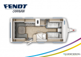 Fendt Bianco Selection 515 SG model 2022 plattegrond bedden slapen