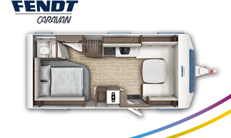 Fendt Diamant 560 SF model 2022 plattegrond bedden slapen