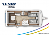 Fendt Opal 515 SG model 2022 plattegrond bedden slapen