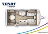 Fendt Saphir 465 TG model 2022 plattegrond bedden slapen