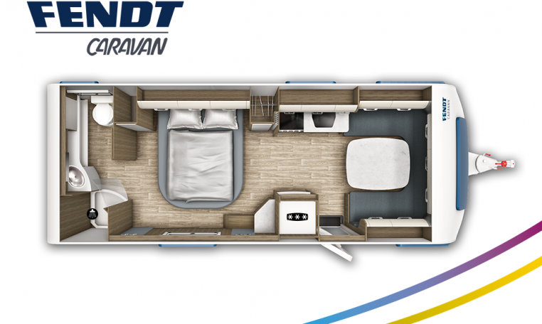 Fendt Tendenza 650 SFDW model 2022 plattegrond bedden slapen