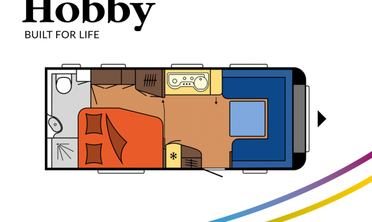 Hobby Excellent 560 WFU model 2022 CannenburgPlattegrond