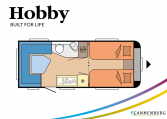 Hobby MAXIA 495 UL model 2022 Cannenburg plattegrond