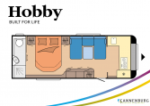 Hobby MAXIA 660 WQM MAXIA model 2022 Cannenburg Plattegrond