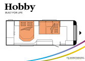 Hobby MAXIA 660 WQM MAXIA model 2022 Cannenburg Plattegrond slapen bedden