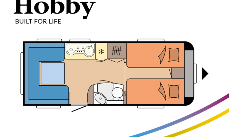 Hobby Prestige 540 UL model 2022 Cannenburg plattegrond