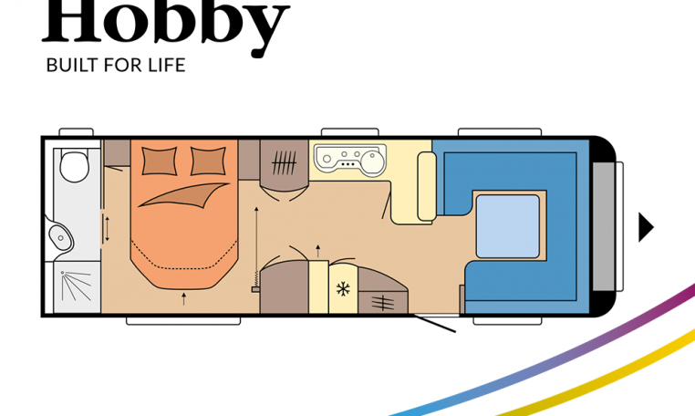 Hobby Prestige 720 WQC model 2022 Cannenburg plattegrond