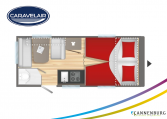 Plattegrond slapen caravelair alba 472 model 2022