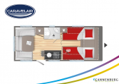 Plattegrond slapen caravelair Artica 492 model 2022