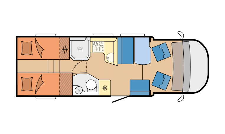 plattegrond Hobby Optima De Luxe T70 GE