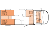 plattegrond Hobby Optima De Luxe T70 GE nacht