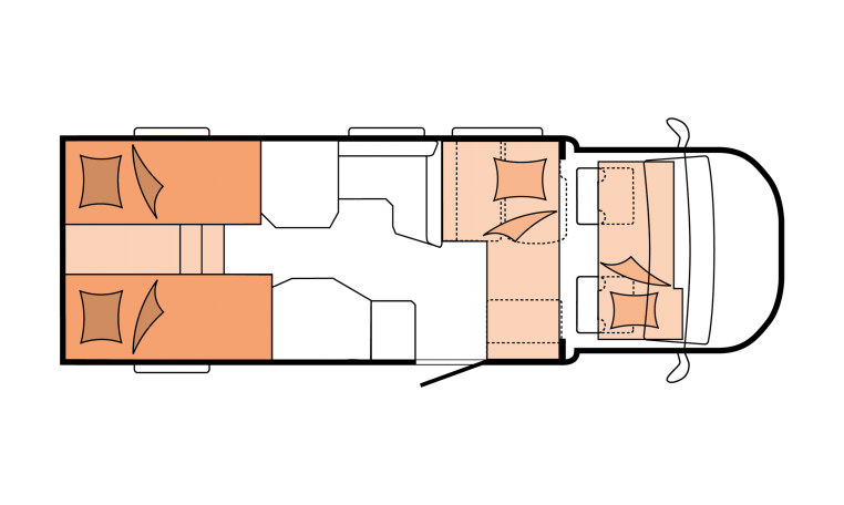 plattegrond Hobby Optima De Luxe T70 GE nacht