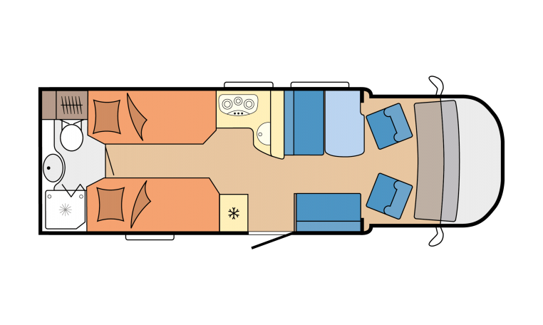 plattegrond Hobby Optima T70 E