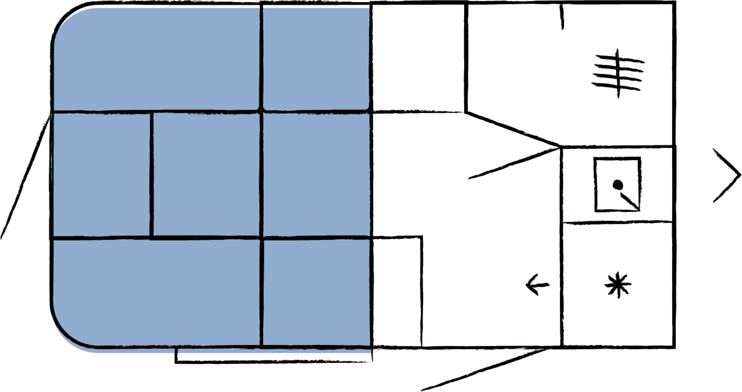 Layout 2023 Hobby Beachy 360 Nachtweergave