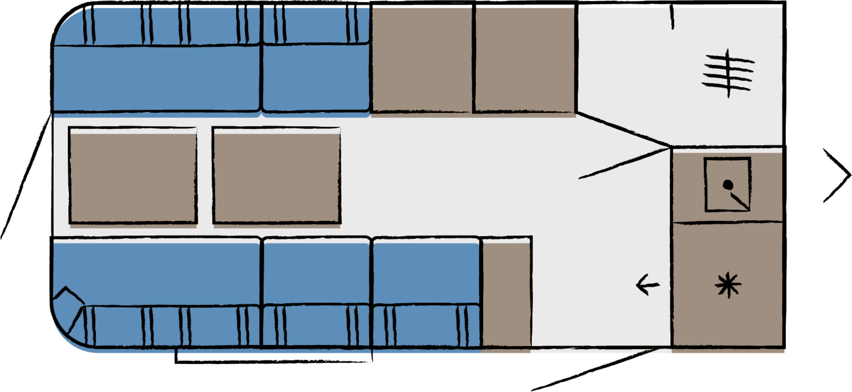 Layout 2023 Hobby Beachy 420 Dagweergave