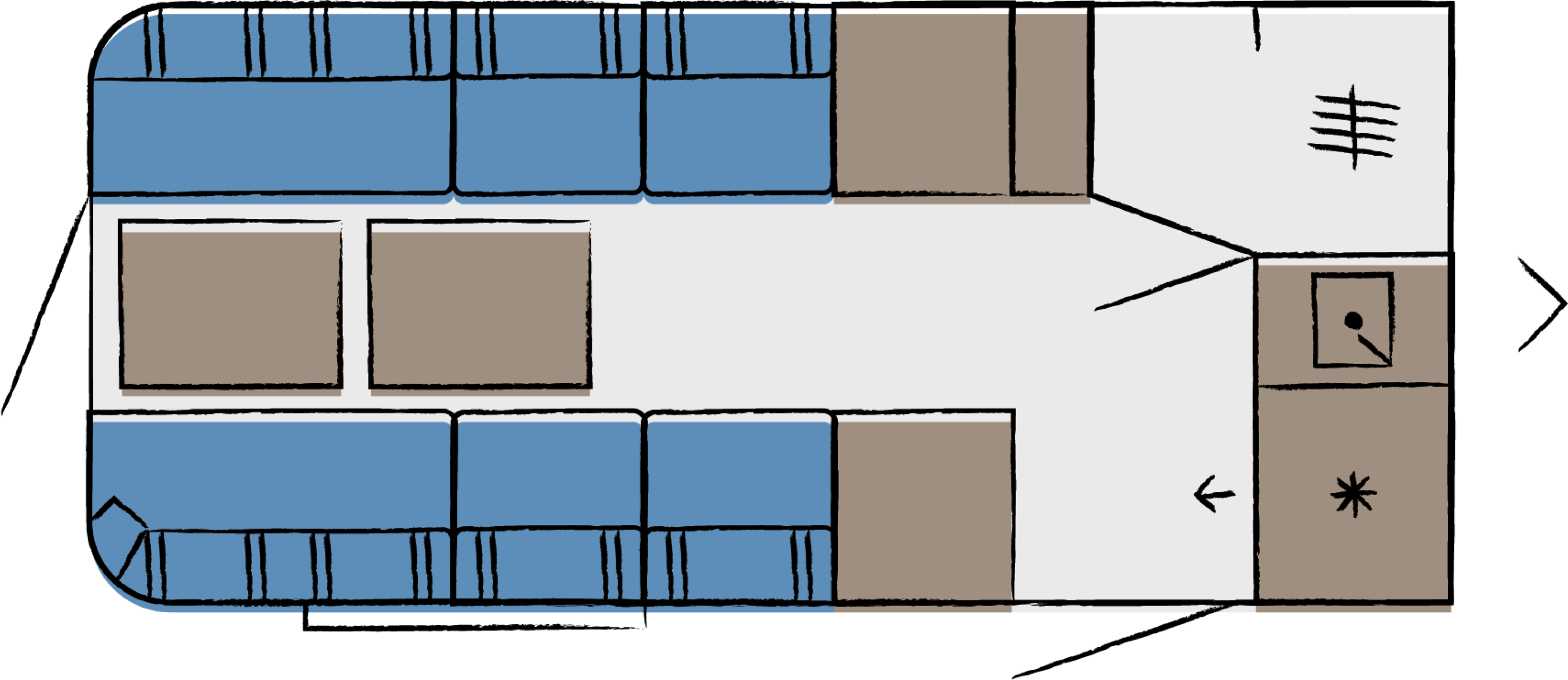 Layout 2023 Hobby Beachy 450 Dagweergave