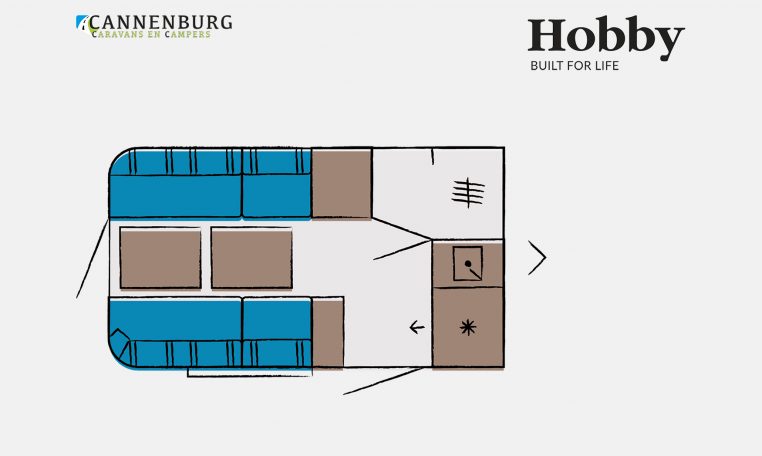 Hobby Beachy 360 model 2023 Layout Dagweergave