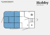 Hobby Beachy 360 model 2023 Layout Nachtweergave