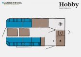 Hobby Beachy 420 model 2023 Layout Dagweergave