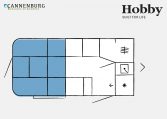 Hobby Beachy 420 model 2023 Layout Nachtweergave