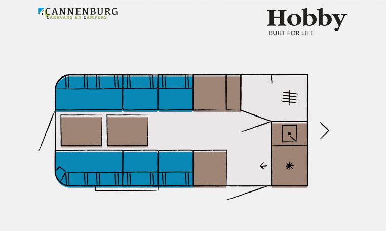 Hobby Beachy 450 model 2023 Layout Dagweergave