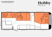 Hobby Excellent Edition 650 KMFe model 2023 Layout Nachtweergave