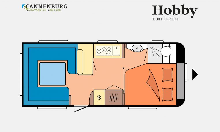 Hobby Excellent 560 CFe model 2023 Layout Dagweergave