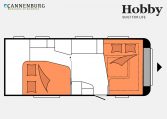 Hobby Excellent 560 WFU model 2023 Layout Nachtweergave