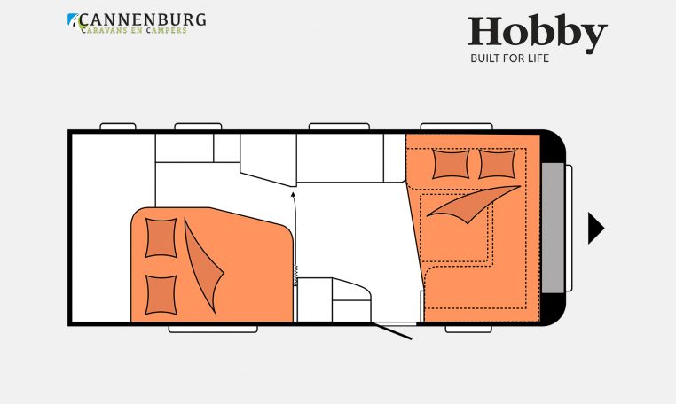 Hobby Excellent 560 WFU model 2023 Layout Nachtweergave