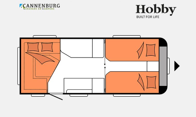 Hobby Maxia 495 UL model 2023 Layout Nachtweergave