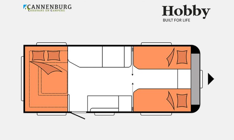 Hobby Maxia 585 UL model 2023 Layout Nachtweergave