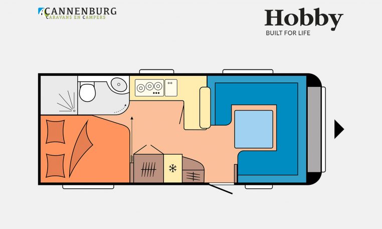 Hobby Prestige 560 FC model 2023 Layout Dagweergave