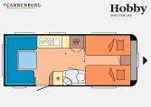 Hobby Prestige 560 UL model 2023 Layout Dagweergave