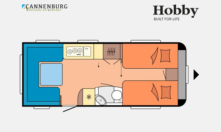 Hobby Prestige 560 UL model 2023 Layout Dagweergave