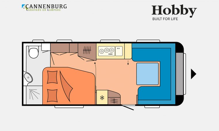 Hobby Prestige 560 WFU model 2023 Layout Dagweergave