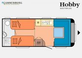 Hobby Prestige 560 WLU model 2023 Layout Dagweergave