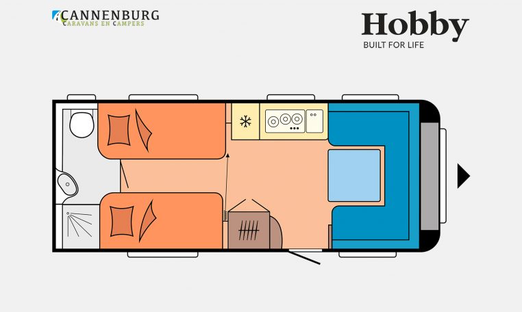 Hobby Prestige 560 WLU model 2023 Layout Dagweergave